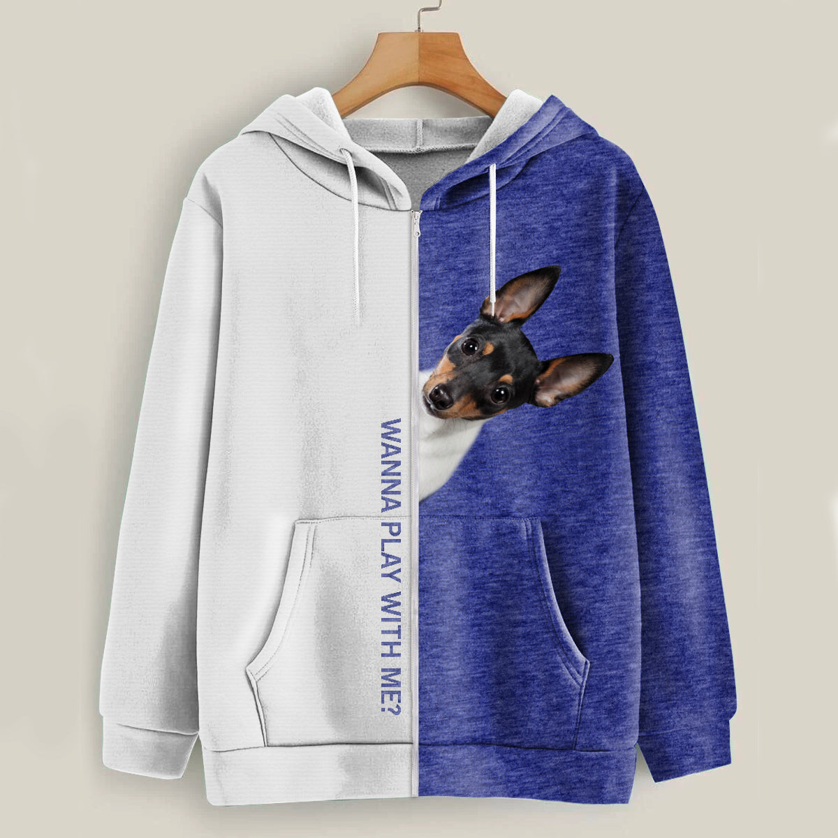 Funny Happy Time - Toy Fox Terrier Hoodie V1