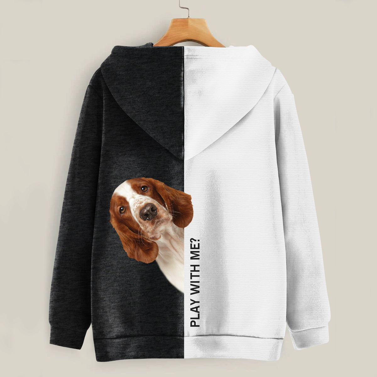 Funny Happy Time - Sweat à capuche Welsh Springer Spaniel V1