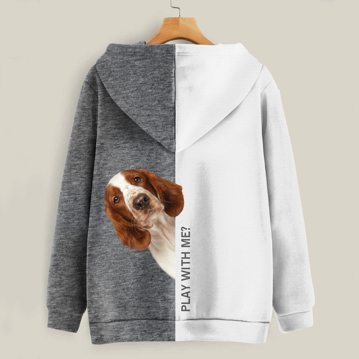 Funny Happy Time - Welsh Springer Spaniel Hoodie V1