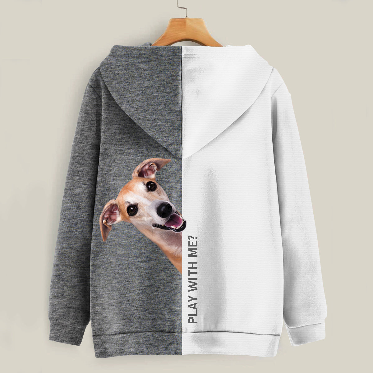 Funny Happy Time - Sweat à capuche Whippet V1