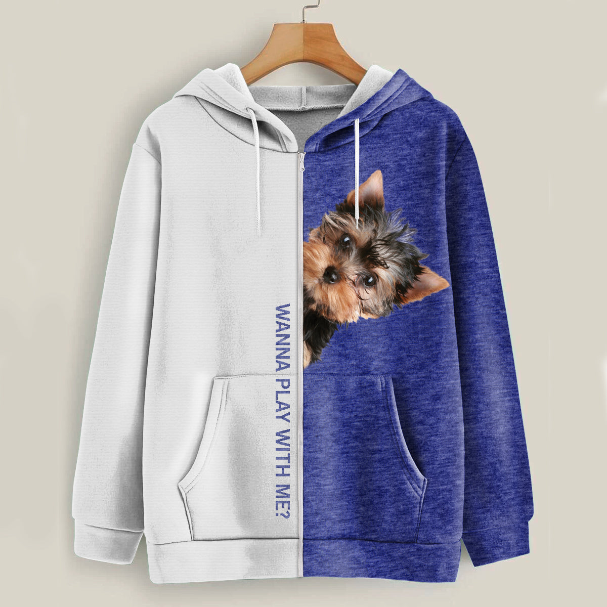 Funny Happy Time - Yorkshire Terrier Hoodie V1