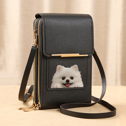 Pomeranian - Touch Screen Phone Wallet Case Crossbody Purse V2