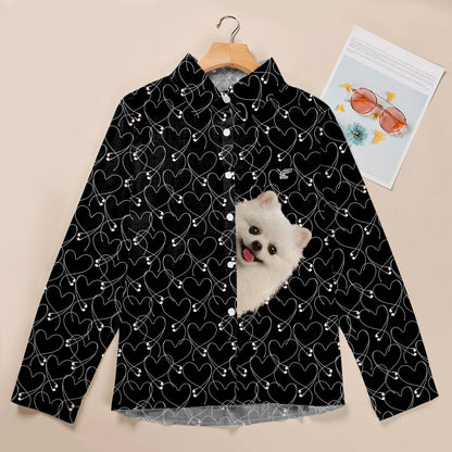 Pomeranian Will Steal Your Heart - Follus Women's Long-Sleeve Shirt