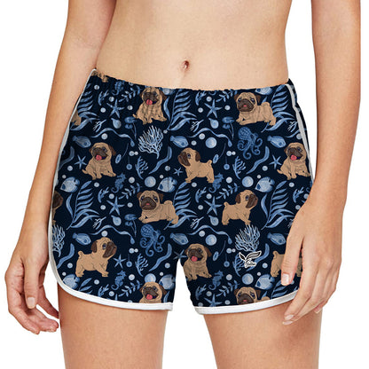 Pug - Colorful Women's Running Shorts V4