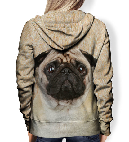 Pug Hoodie - All Over