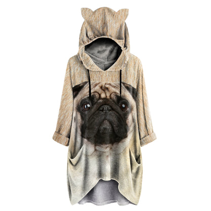 Pug Mom - Hoodie With Ears V1