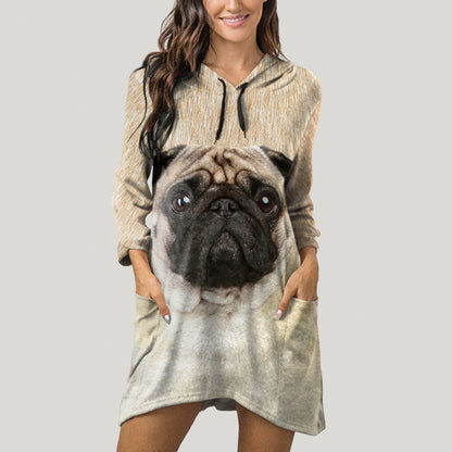 Pug Mom - Hoodie With Ears V1