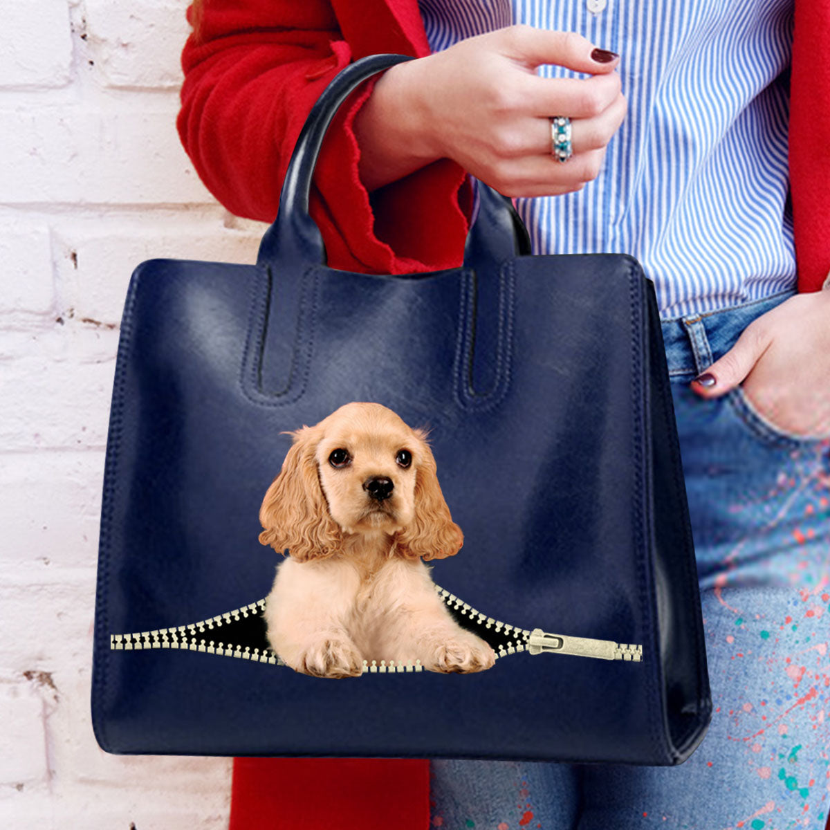 Reduce Stress At Work With American Cocker Spaniel - Luxury Handbag V1