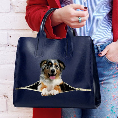 Reduce Stress At Work With Australian Shepherd - Luxury Handbag V1