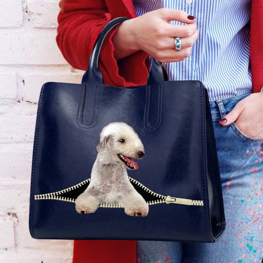 Réduisez le stress au travail avec Bedlington Terrier - Sac à main de luxe V1