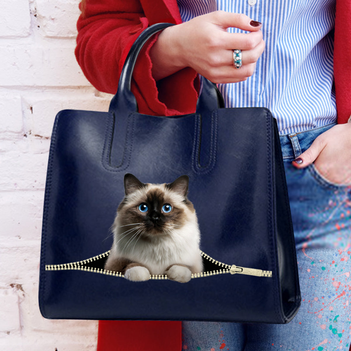 Reduce Stress At Work With Birman Cat - Luxury Handbag V1