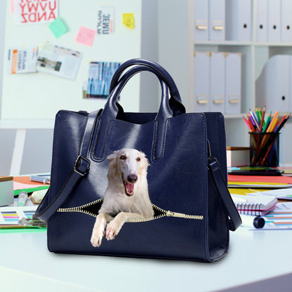 Reduce Stress At Work With Borzoi - Luxury Handbag V1