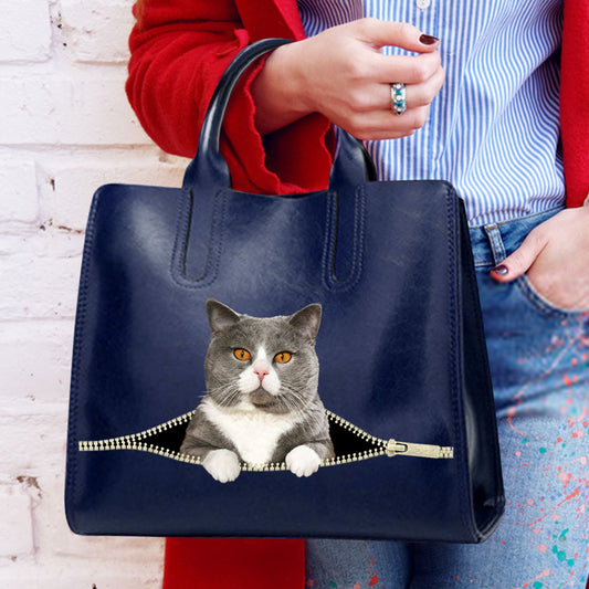 Reduce Stress At Work With British Shorthair Cat - Luxury Handbag V3