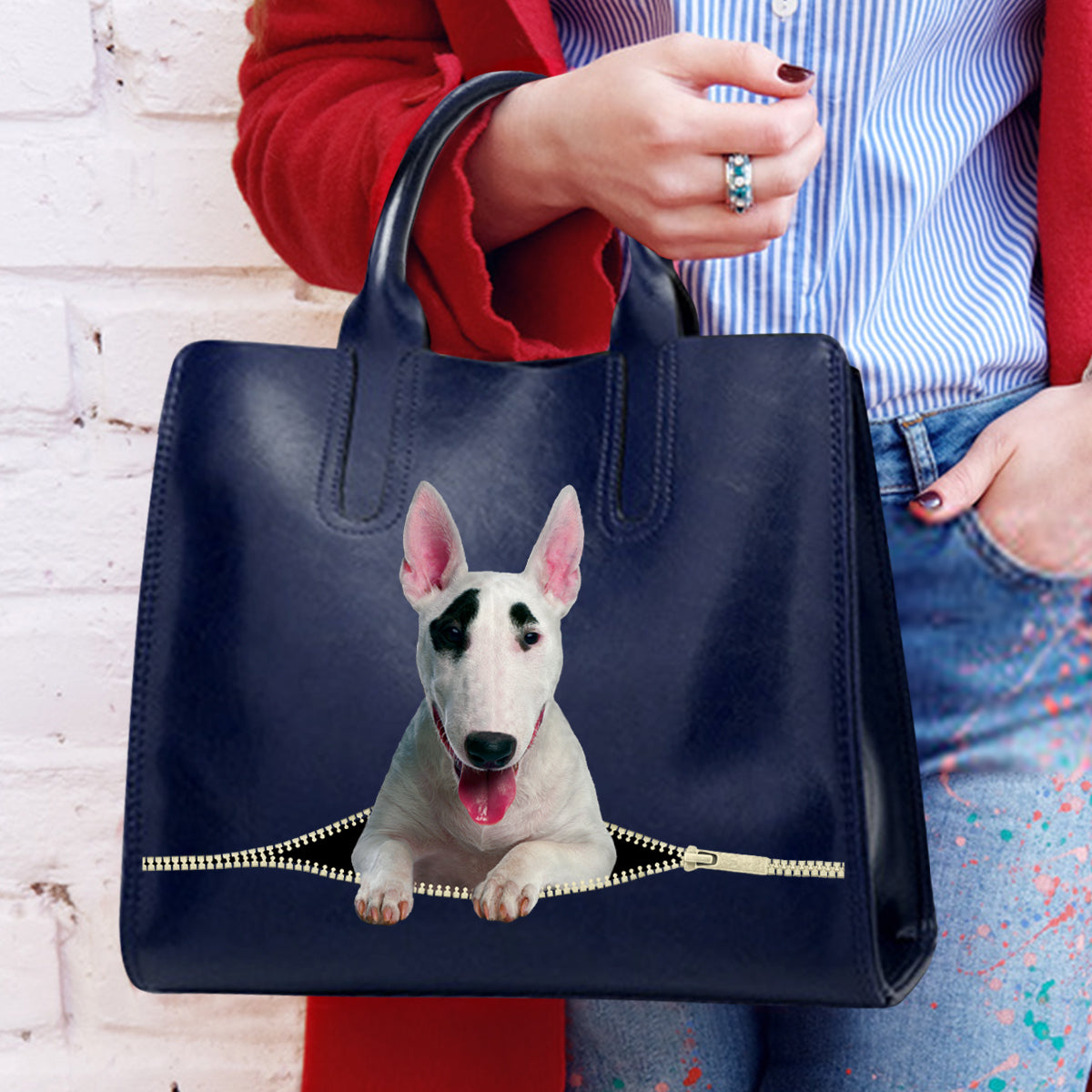 Réduisez le stress au travail avec Bull Terrier - Sac à main de luxe V1