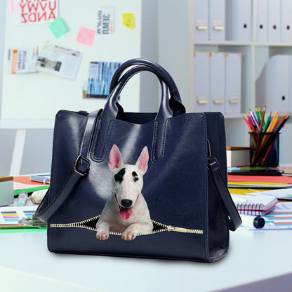 Reduce Stress At Work With Bull Terrier - Luxury Handbag V1