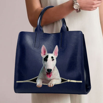Réduisez le stress au travail avec Bull Terrier - Sac à main de luxe V1