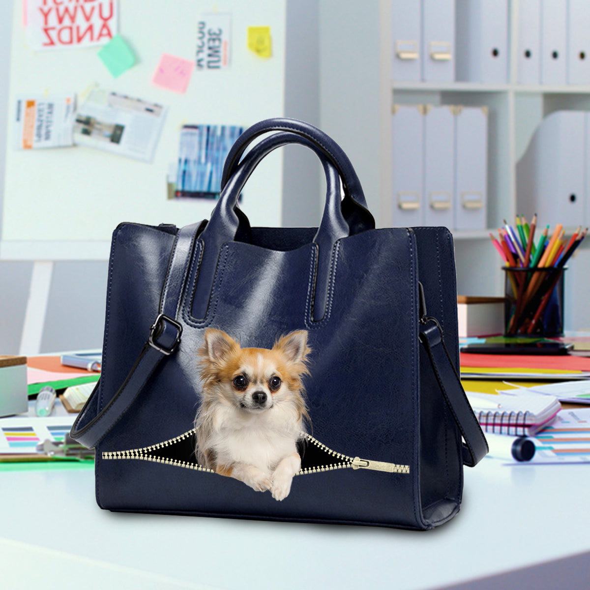 Reduce Stress At Work With Chihuahua - Luxury Handbag V1