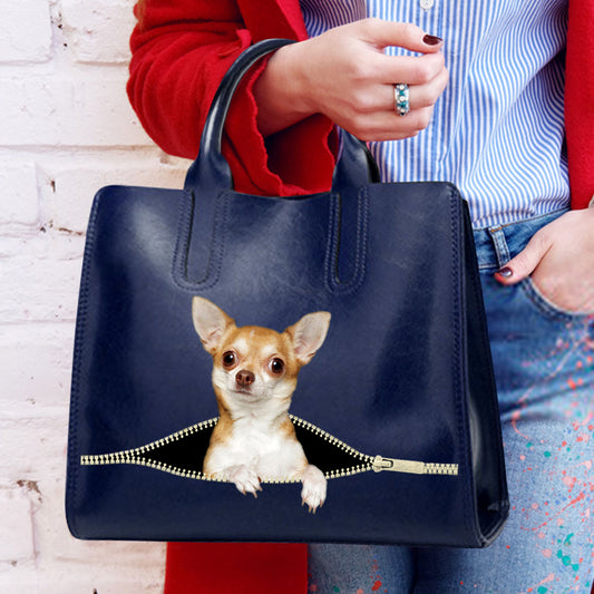 Réduisez le stress au travail avec Chihuahua - Sac à main de luxe V2