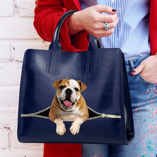 Reduzieren Sie Stress bei der Arbeit mit der englischen Bulldogge – Luxushandtasche V1