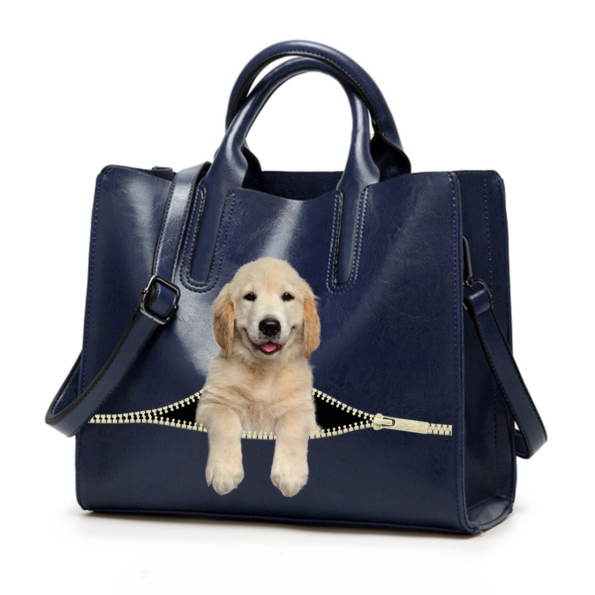 Reduce Stress At Work With Golden Retriever - Luxury Handbag V1