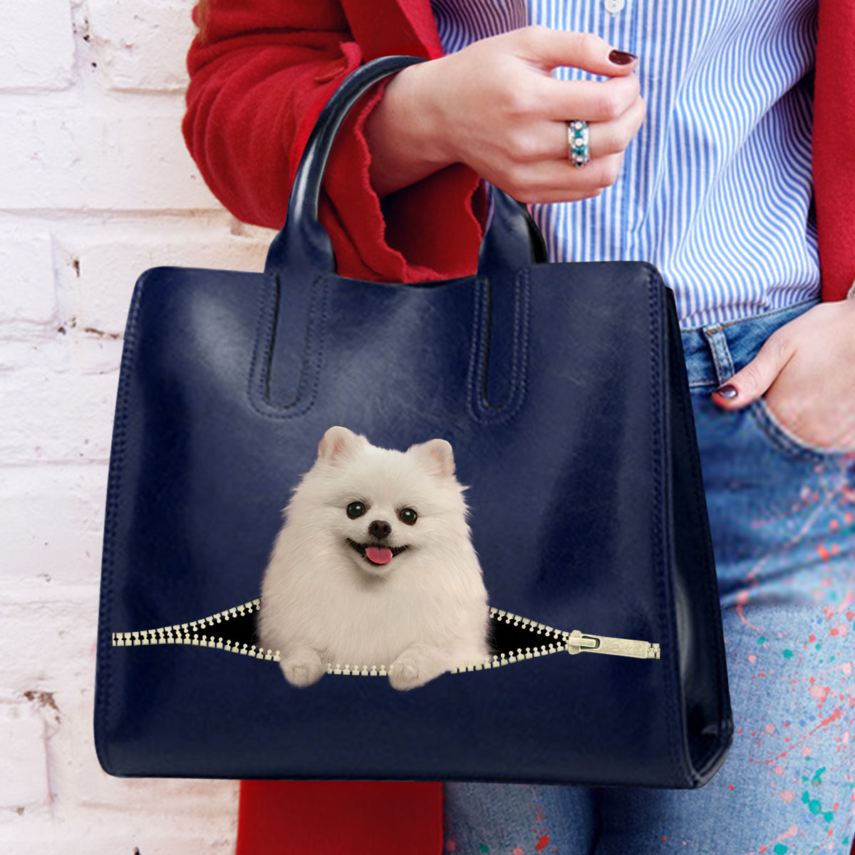 Reduce Stress At Work With Pomeranian - Luxury Handbag V2