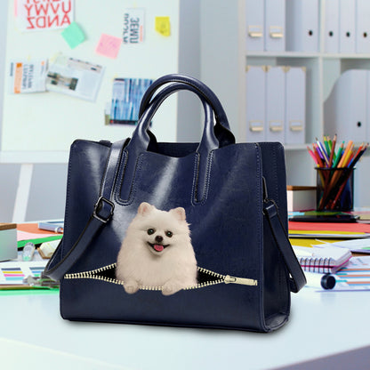 Reduce Stress At Work With Pomeranian - Luxury Handbag V2