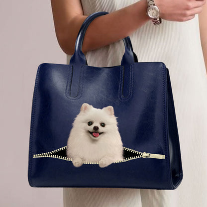 Reduce Stress At Work With Pomeranian - Luxury Handbag V2