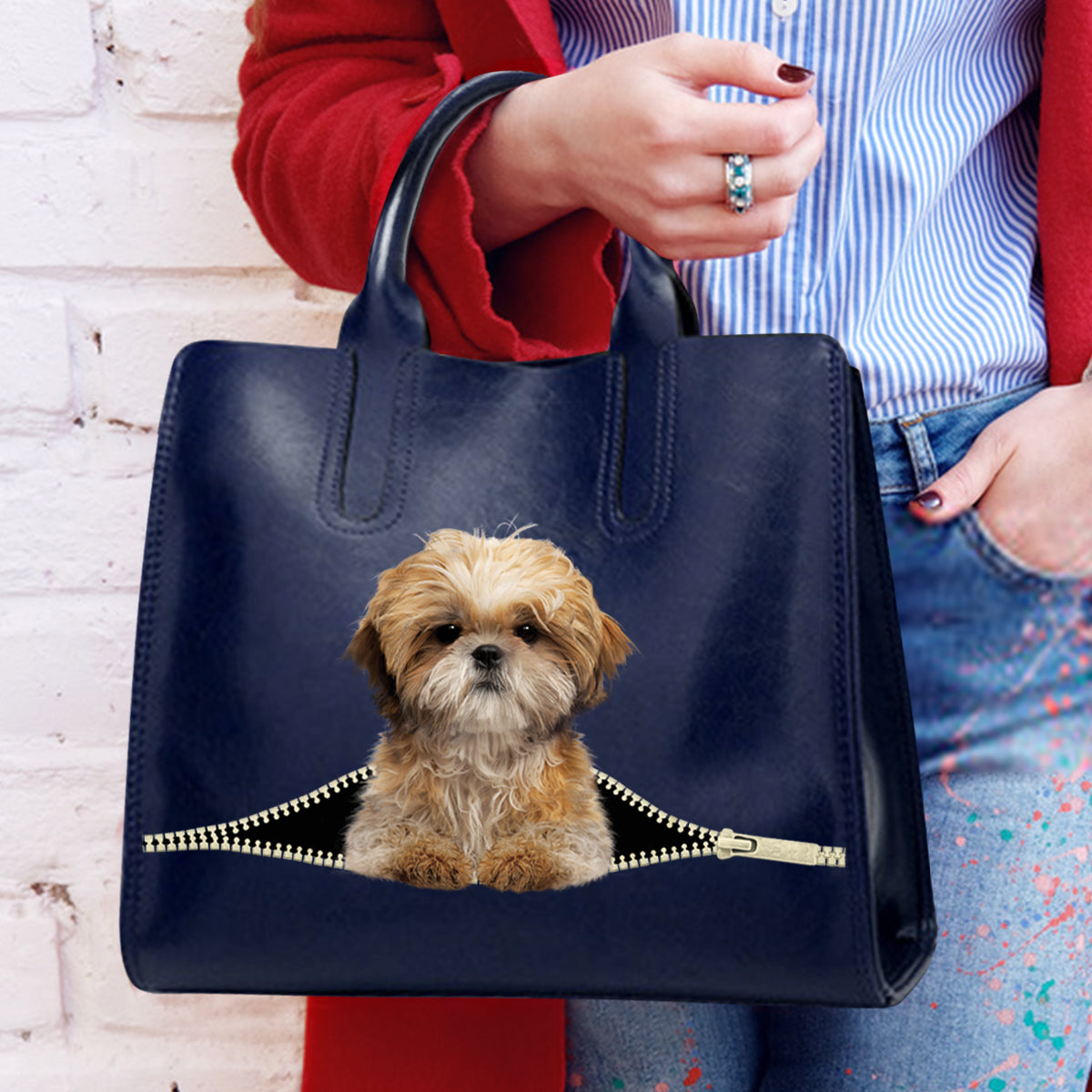 Reduzieren Sie Stress bei der Arbeit mit Shih Tzu – Luxushandtasche V1