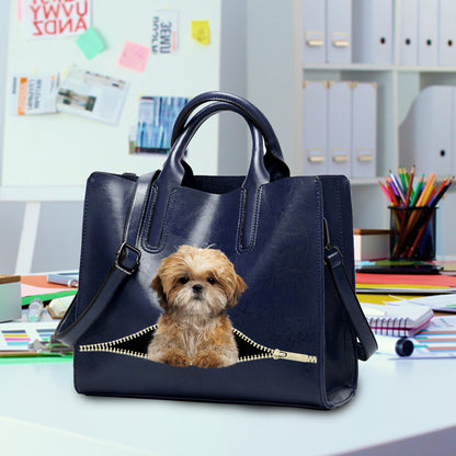 Reduzieren Sie Stress bei der Arbeit mit Shih Tzu – Luxushandtasche V1