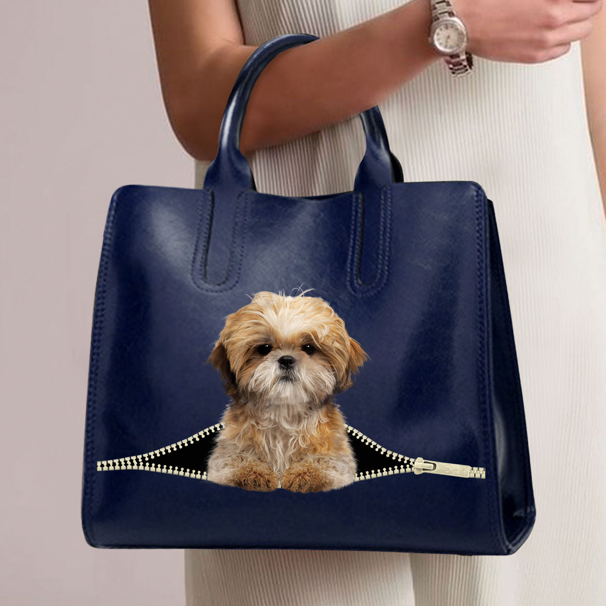 Reduzieren Sie Stress bei der Arbeit mit Shih Tzu – Luxushandtasche V1