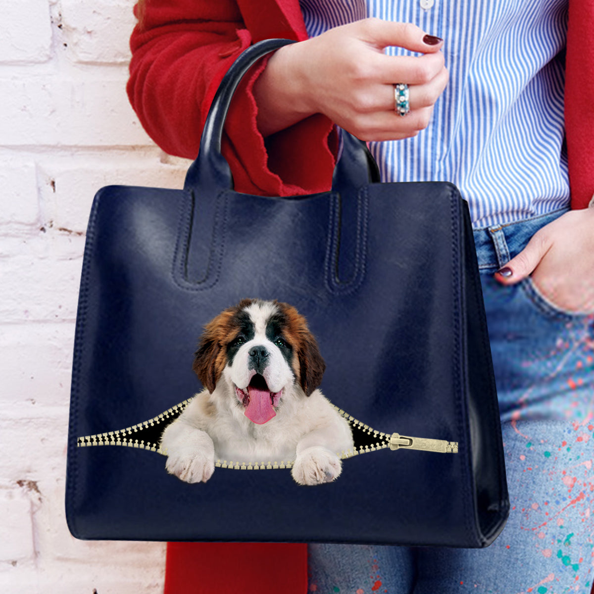 Réduisez le stress au travail avec Saint-Bernard - Sac à main de luxe V1