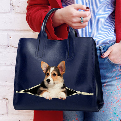 Reduce Stress At Work With Welsh Corgi - Luxury Handbag V1