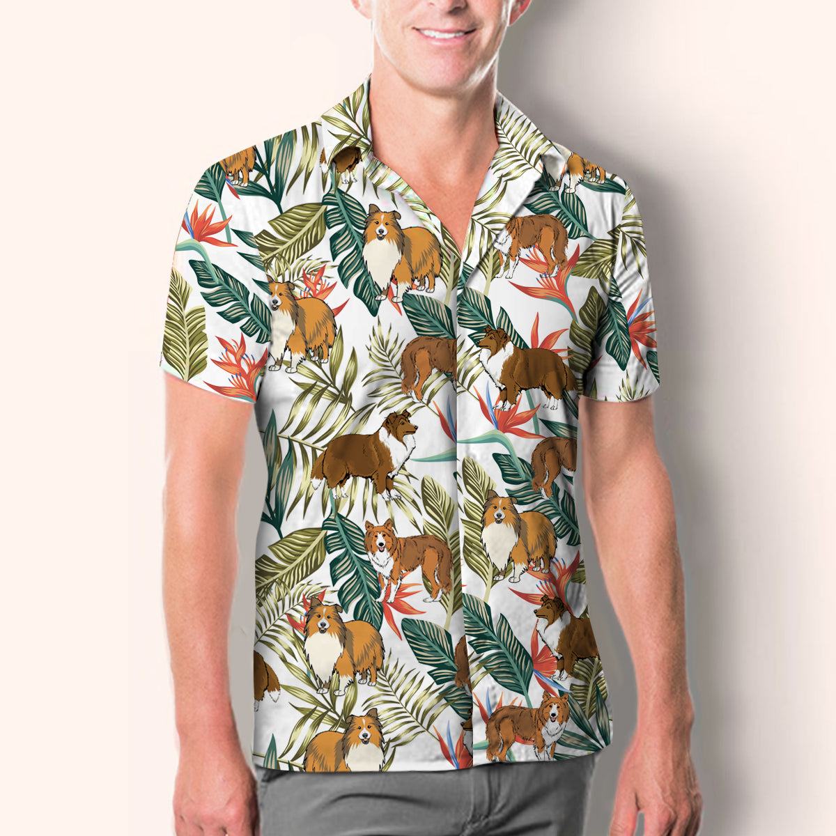 Rough Collie - Hawaiian Shirt V1