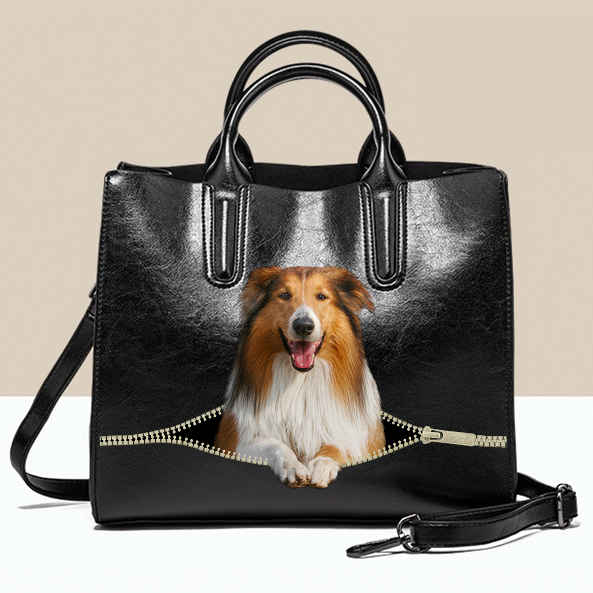 Rough Collie Luxury Handbag V1