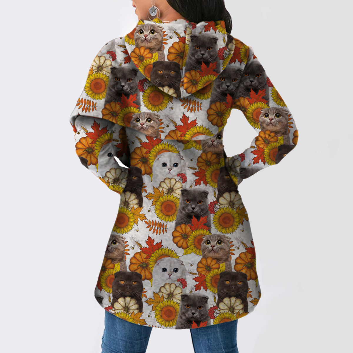 Scottish Fold Cat - Fashion Long Hoodie V1