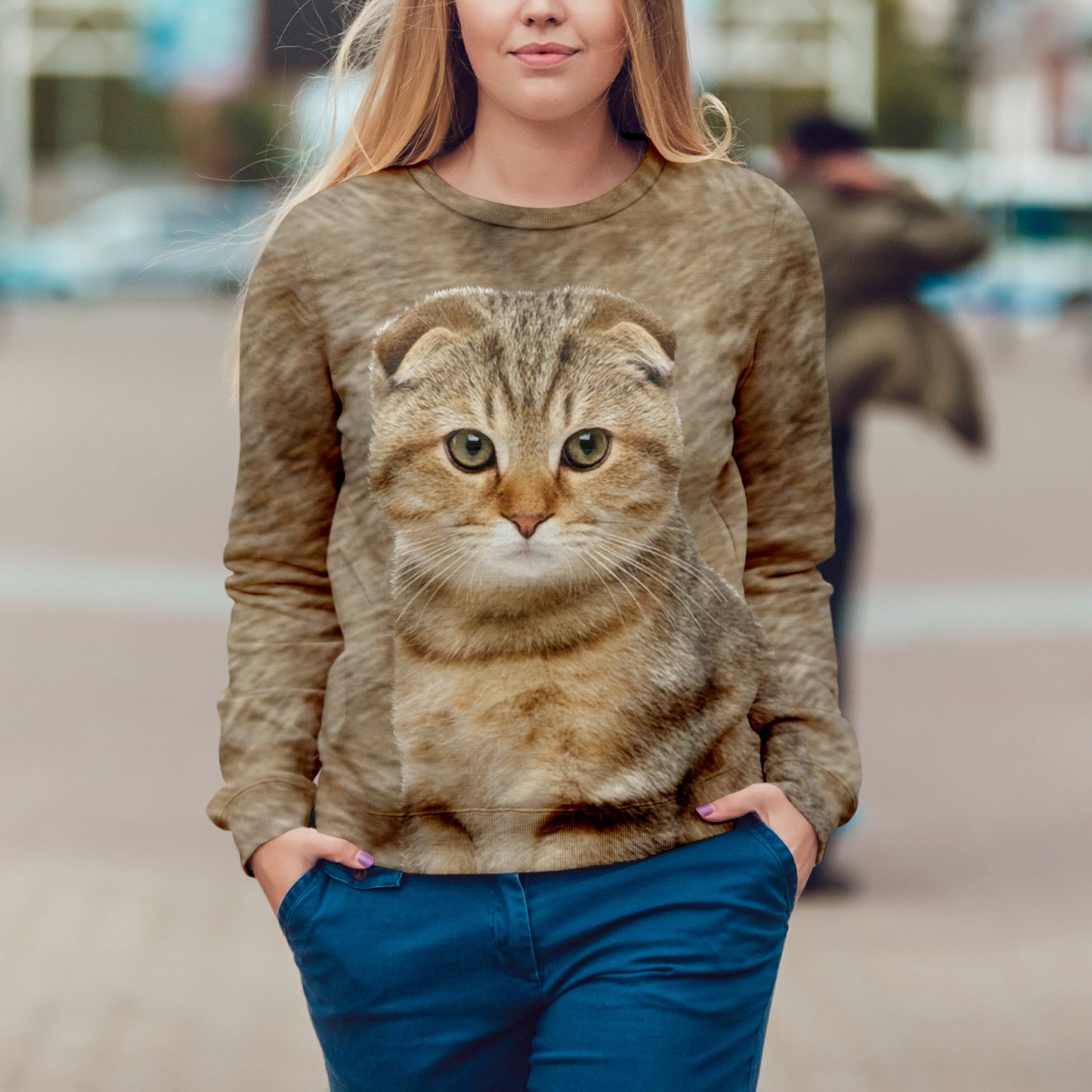 Scottish Fold Katzen-Sweatshirt V1