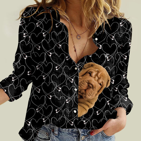 Shar Pei wird Ihr Herz stehlen – Follus Damen-Langarmshirt