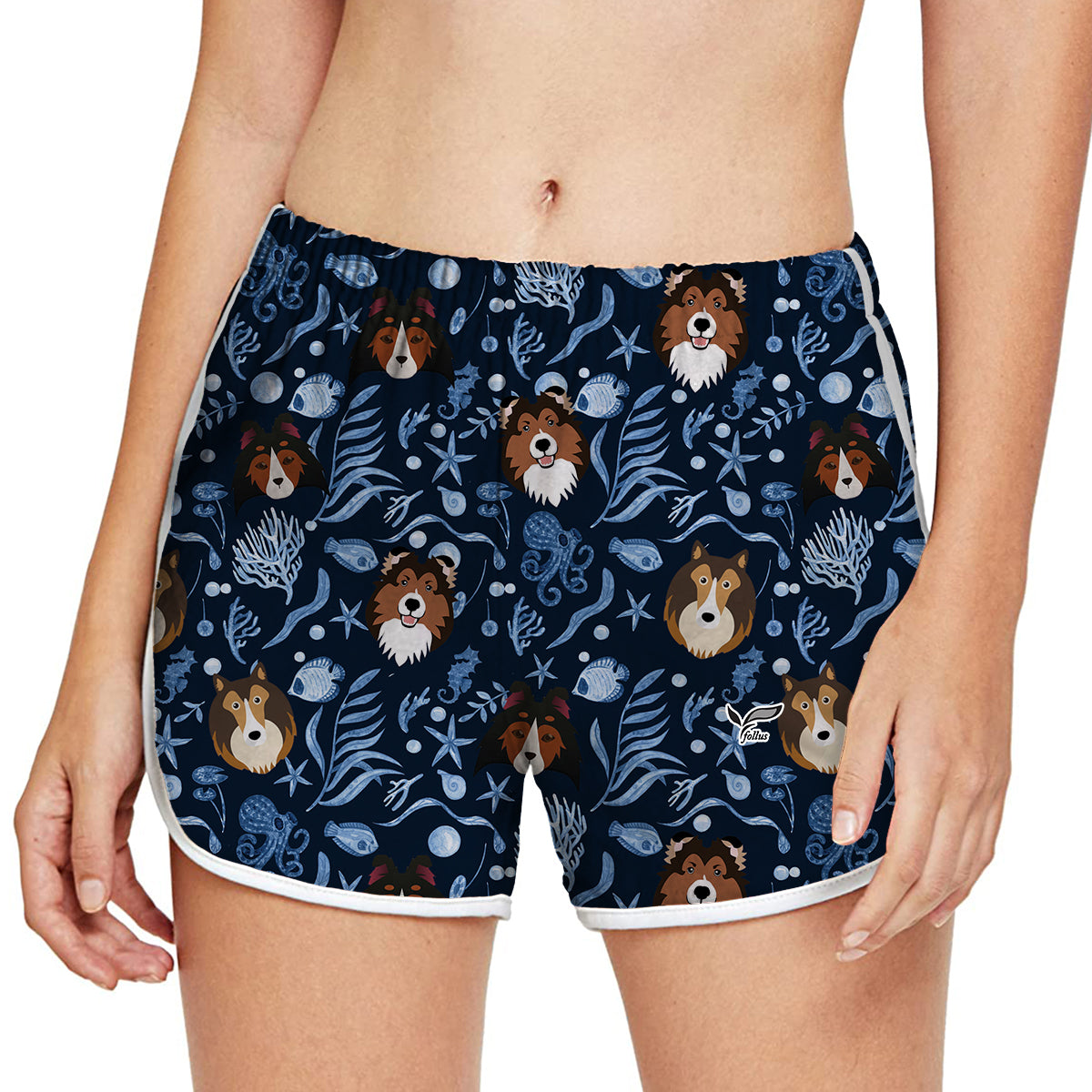 Shetland Sheepdog – Bunte Damen-Laufshorts V4