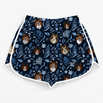 Shetland Sheepdog – Bunte Damen-Laufshorts V4