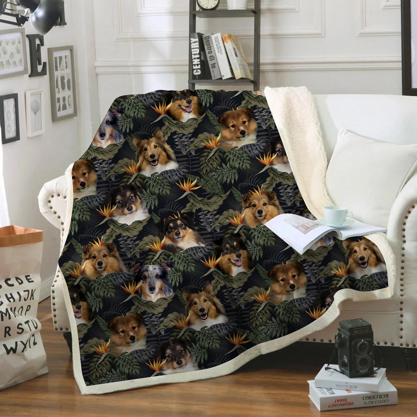 Shetland Sheepdog - Bunte Decke V2