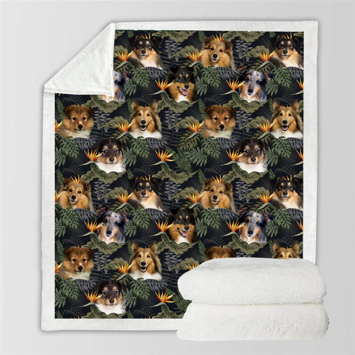 Shetland Sheepdog - Bunte Decke V2