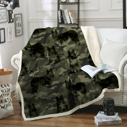 Shetland Sheepdog Camo Decke V1
