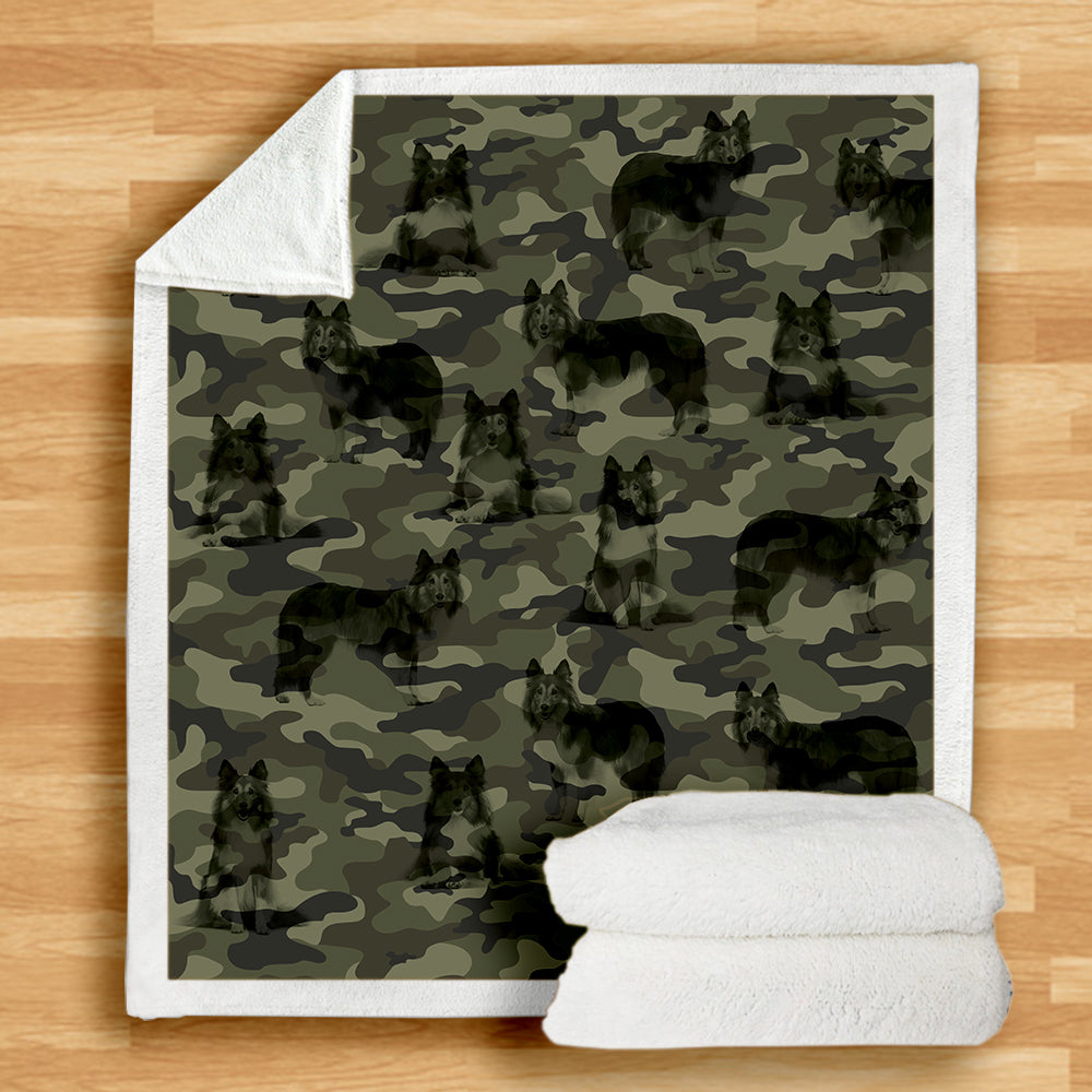 Shetland Sheepdog Camo Decke V1