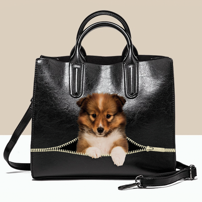 Shetland Sheepdog Luxus-Handtasche V1