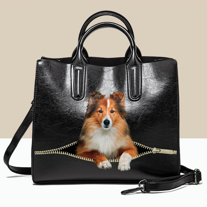 Shetland Sheepdog Luxury Handbag V4