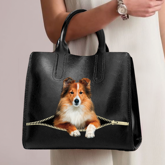 Shetland Sheepdog Luxury Handbag V4