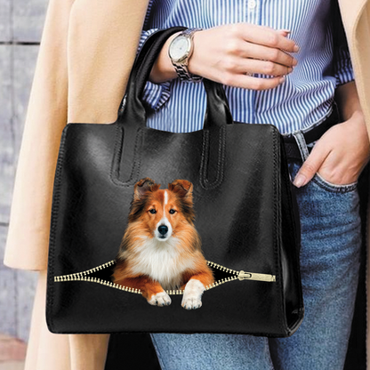 Shetland Sheepdog Luxury Handbag V4