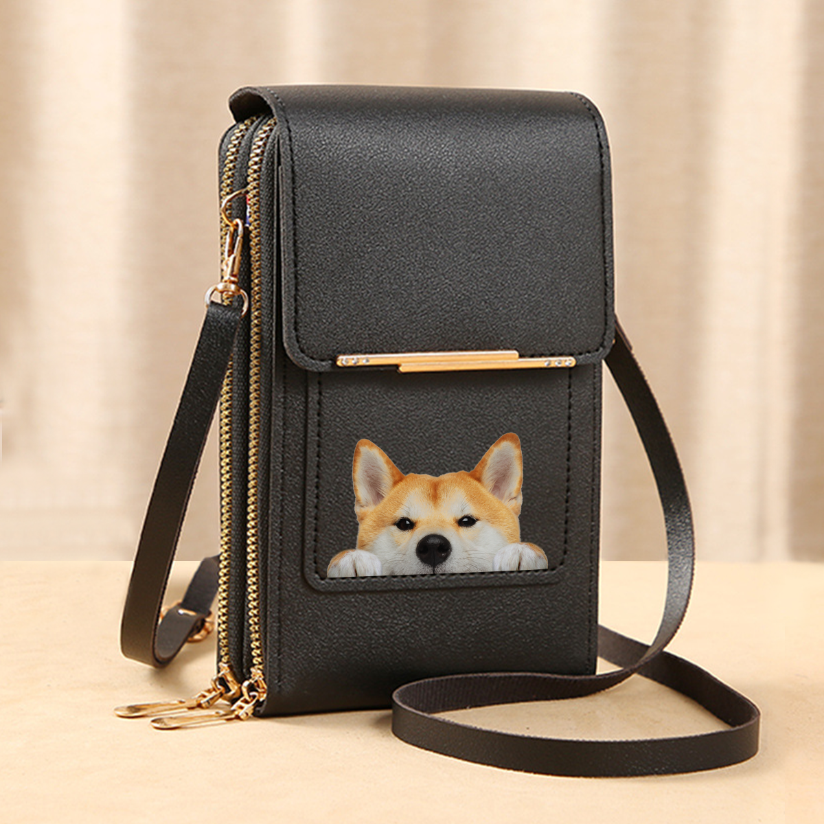 Shiba Inu - Touch Screen Phone Wallet Case Crossbody Purse V1