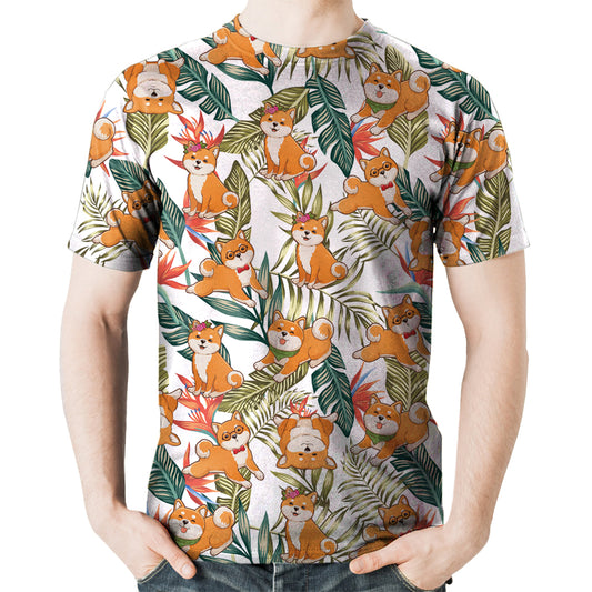 Shiba Inu - T-Shirt Hawaïen V1