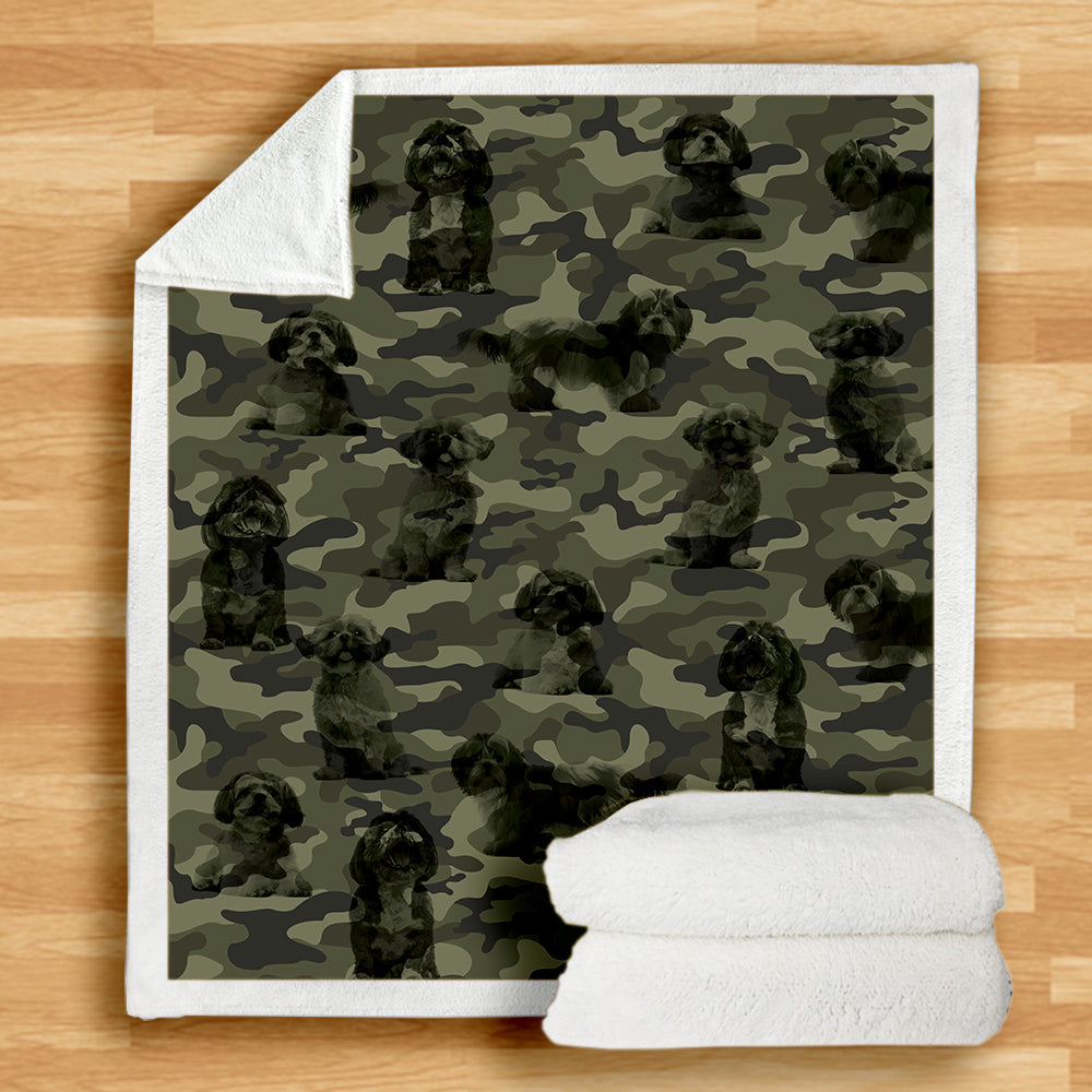 Shih Tzu Camo Decke V1
